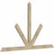 Ekena Millwork Saratoga Rough Sawn Timber Gable Bracket, Douglas Fir, 84"W x 53"H x 2"D x 4"F, 15/12 Pitch GBW084X53X0204SAR00RDF - alternate 3